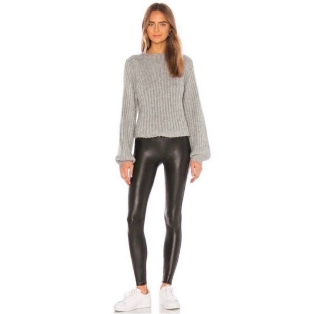 Spanx Black Faux Leather Leggings 1XL Boho Minimalist Classic - Picture 11 of 15